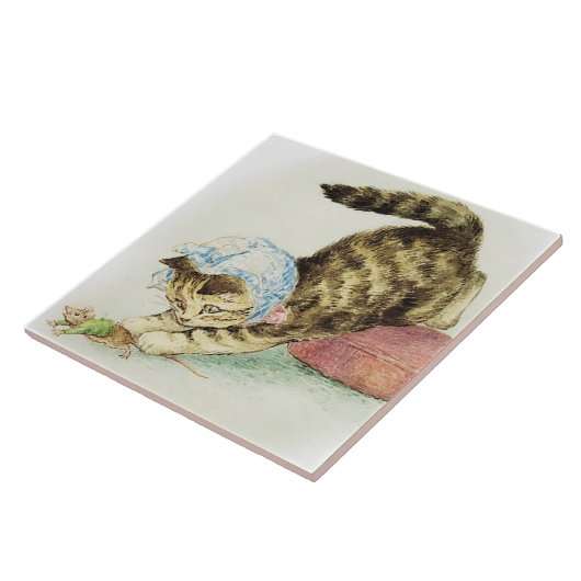 "Miss Moppet chases a Mouse" von Beatrix Potter Fliese (Seite)