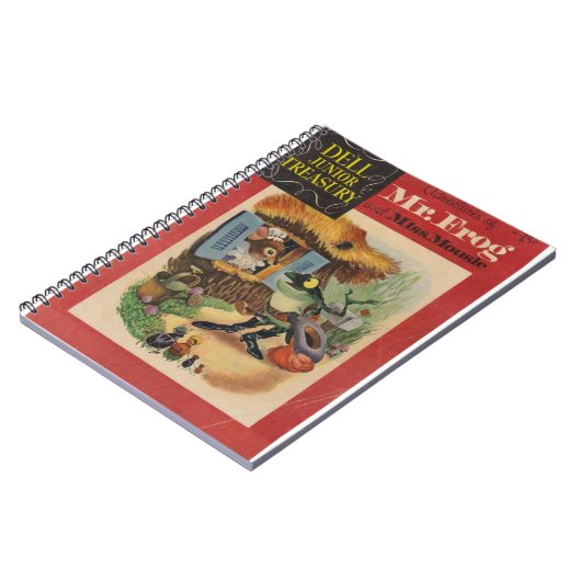 Miss Mousie - Mr Frog - Retro Comic - Fantasie Notizblock (Linke Seite)