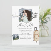 Miss - Mrs. Mountain Adventure Travel Brautparty Einladung (Stehend Vorderseite)