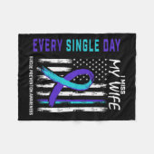 Miss My Ehefrau Suicide Awareness Prevention Ameri Fleecedecke (Vorderseite (Horizontal))