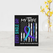 Miss My Ehefrau Suicide Awareness Prevention Ameri Karte (Gelbe Blume)