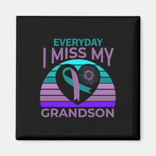 Miss My Grandson Heart Suicide Awareness Oma G Magnet