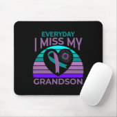 Miss My Grandson Heart Suicide Awareness Oma G Mousepad (Mit Mouse)