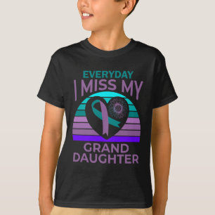 Miss My Grandtochter Herz Suizid Bewusstsein Gran T-Shirt