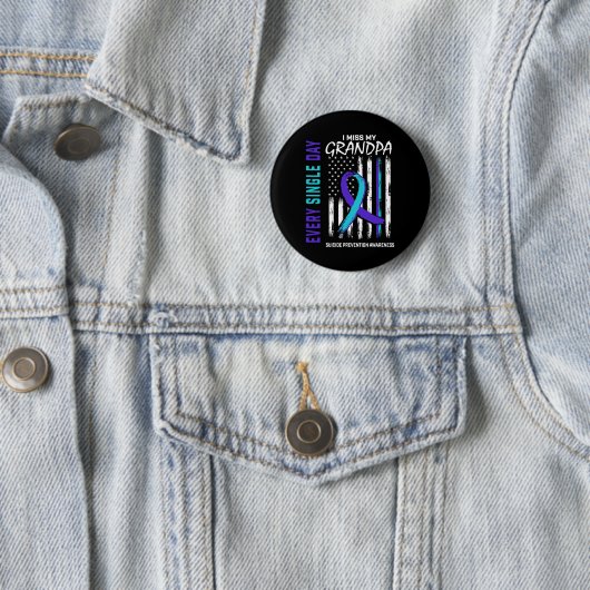 Miss My Opa Suicide Awareness Prevention Ameri Button (Beispiel)