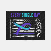 Miss My Opa Suicide Awareness Prevention Ameri Fleecedecke (Vorderseite (Horizontal))