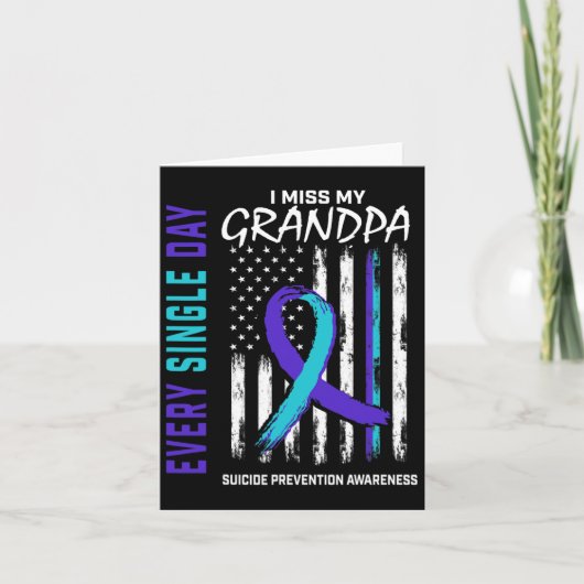 Miss My Opa Suicide Awareness Prevention Ameri Karte (Vorderseite)