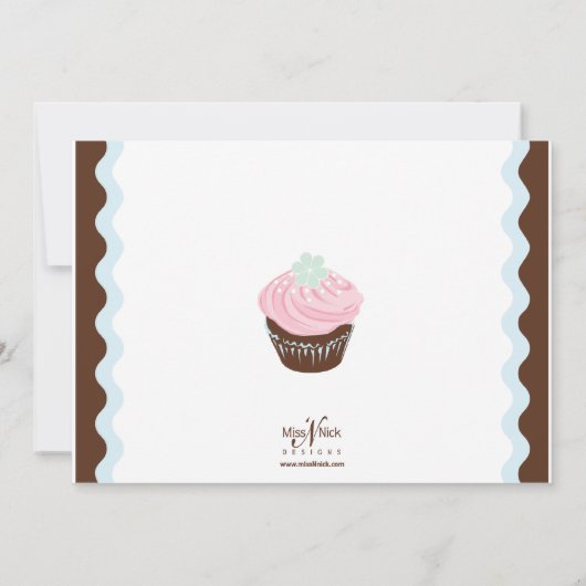 Miss 'N Nick Popular Cupcake Einladung (Rückseite)