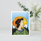 Miss Nihon Postcard Postkarte (Stehend Vorderseite)