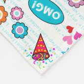 Miss Ojis Fleece-Decke in Weiß Fleecedecke (Ecke)