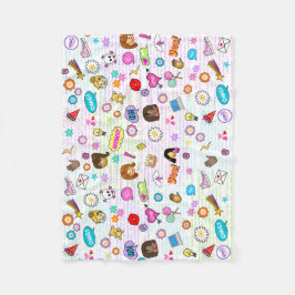 Miss Ojis Fleece-Decke in Weiß Fleecedecke