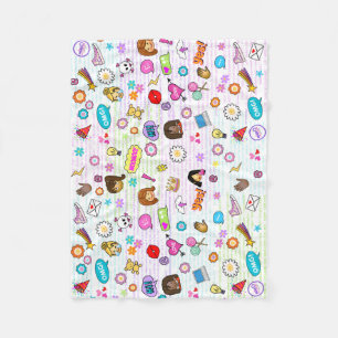 Miss Ojis Fleece-Decke in Weiß Fleecedecke