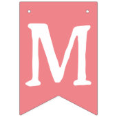 Miss Onederful 1. Geburtstag Ballon Kids Pink Wimpelkette (Zweite Fahne)