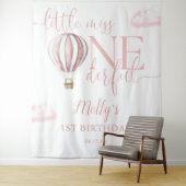 Miss Onederful Balloon 1. Geburtstag Foto Hintergr Wandteppich (Beispiel)