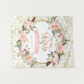 Miss ONEderful Birthday Backdrop, Banner, Boho Wandteppich (Vorderseite (Horizontal))