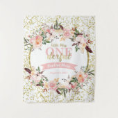 Miss ONEderful Birthday Backdrop, Banner, Boho Wandteppich (Vorderseite)