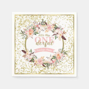 Miss ONEderful Birthday Napkin Serviette