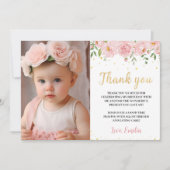 Miss Onederful Birthday Party Foto Danke Karte (Vorderseite)