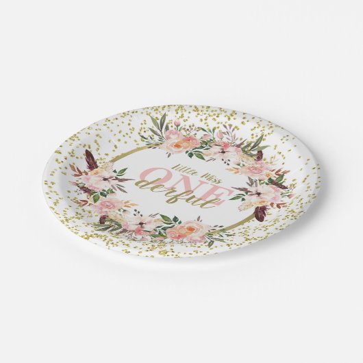 Miss ONEderful Birthday Teller (Schrägansicht)