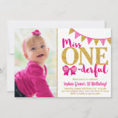 Miss ONEderful Einladung (Vorderseite)