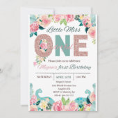 Miss Onederful Einladung Geburtstagsparty (Vorderseite)