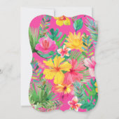 Miss ONEderful First Birthday Luau Einladung (Rückseite)