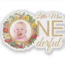 Miss Onederful Foto in Rose Wreath Erster Geburtst