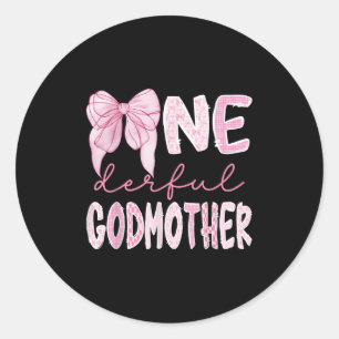 Miss Onederful Godmutter Coquette Erster Geburtsta Runder Aufkleber