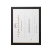 Miss Pageant Certificates-particptn Notizblock (Rotiert)