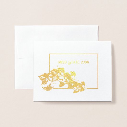 Miss Pageant Crown Orchid Foil Danke Folienkarte (Vorderseite mit Umschlag)