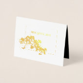 Miss Pageant Crown Orchid Foil Danke Folienkarte (Vorderseite)