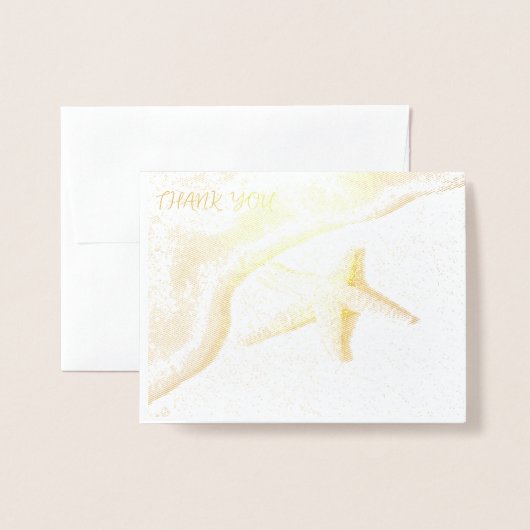 Miss Pageant Custom Foto Seashore Vielen Dank Folienkarte (Vorderseite mit Umschlag)