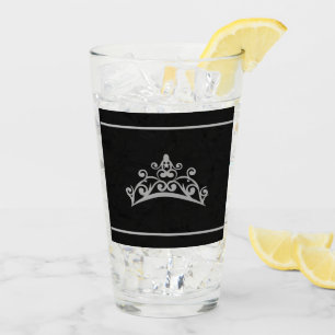 Miss Pageant Silver Crown Tiara Glass Glas