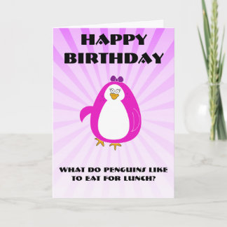 Miss Penguin Greetings Card Karte