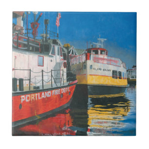 Miss Portland Fireboat und Casco Bay Ferries Fliese