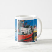 Miss Portland Fireboat und Casco Bay Ferries Kaffeetasse (VorderseiteRechts)