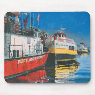 Miss Portland Fireboat und Casco Bay Ferries Mousepad