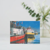 Miss Portland Fireboat und Casco Bay Ferries Postkarte (Stehend Vorderseite)