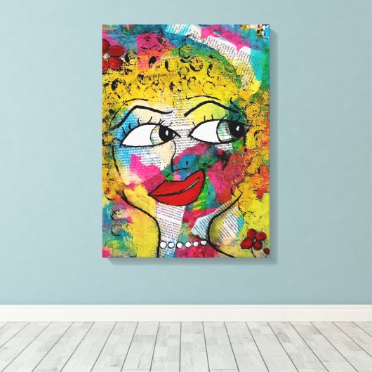 Miss Print Canvas Print Leinwanddruck (Insitu (Holzboden))