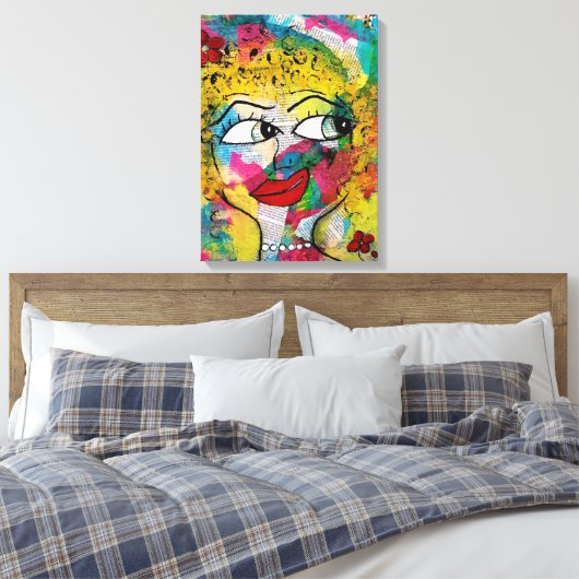 Miss Print Canvas Print Leinwanddruck (Insitu (Schlafzimmer))