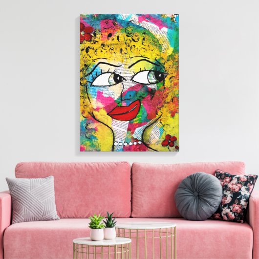 Miss Print Canvas Print Leinwanddruck (Insitu (Wohnzimmer))