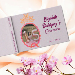 Miss Quince Quinceanera Butterflies Crown Squiggle Gästebuch