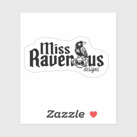 Miss Ravenous Designs Logo-Aufkleber Aufkleber (Blatt)