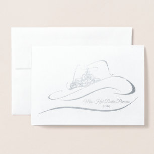 Miss Rodeo Pageant Crown Foil Crown Note Card Folienkarte