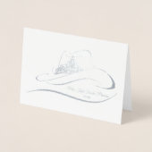 Miss Rodeo Pageant Crown Foil Crown Note Card Folienkarte (Vorderseite)