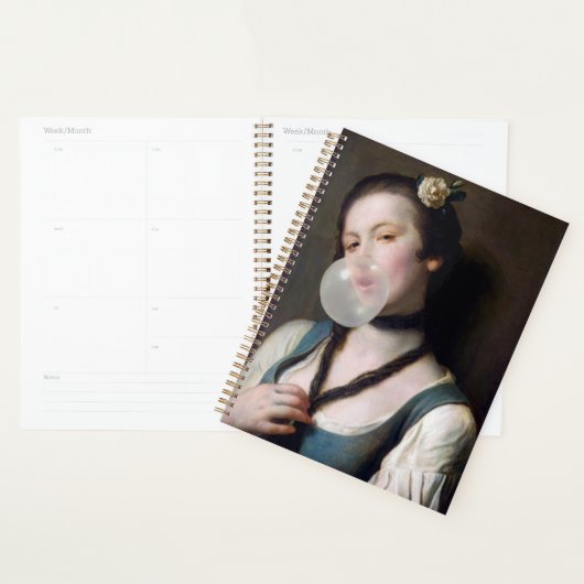 Miss Sassy blowing bubble gum Planer (Anzeige)