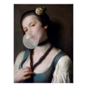 Miss Sassy blowing bubble gum Poster (Vorderseite)