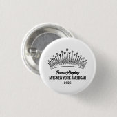 Miss Schönheitskönigin Button Gewinner Krone Pin (Vorne & Hinten)