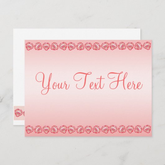 Miss Sie Tatart Herz rosa Ombre Vorlage Text Postkarte (Vorne/Hinten)