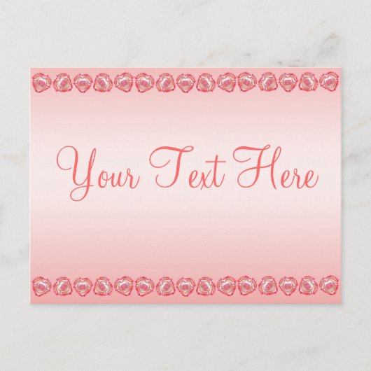 Miss Sie Tatart Herz rosa Ombre Vorlage Text Postkarte (Vorderseite)